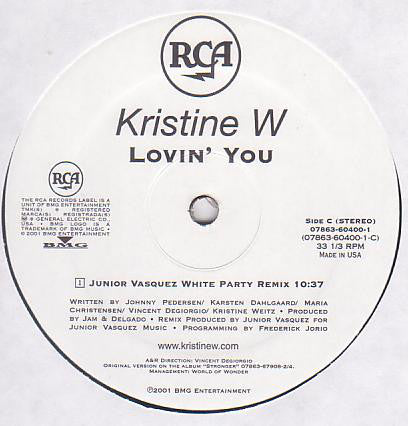 Kristine W : Lovin' You (2x12")