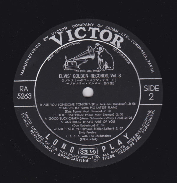 Elvis Presley : Elvis' Golden Records, Vol. 3 (LP, Comp, Mono)