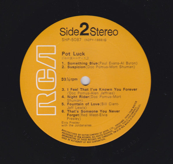 Elvis Presley : Pot Luck (LP, Album, RE)