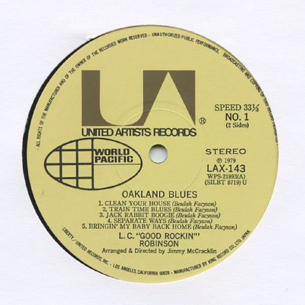 L. C. ''Good Rockin'' Robinson*, Lafayette "Thing" Thomas*, Dave Alexander (7) : Oakland Blues (LP, Album, RE)