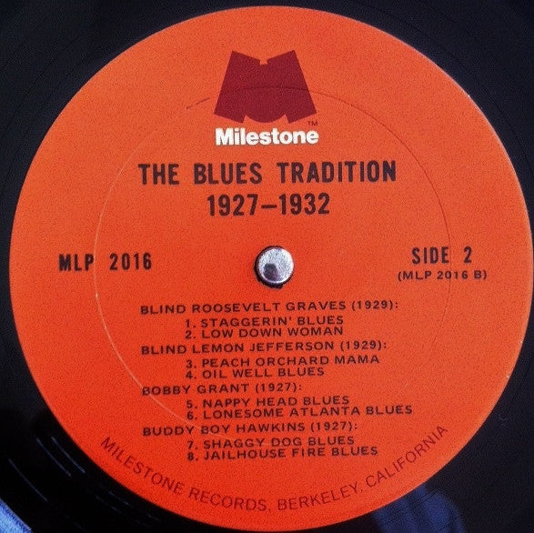 Various : The Blues Tradition 1927-1932 (LP, Comp, Mono, RE)