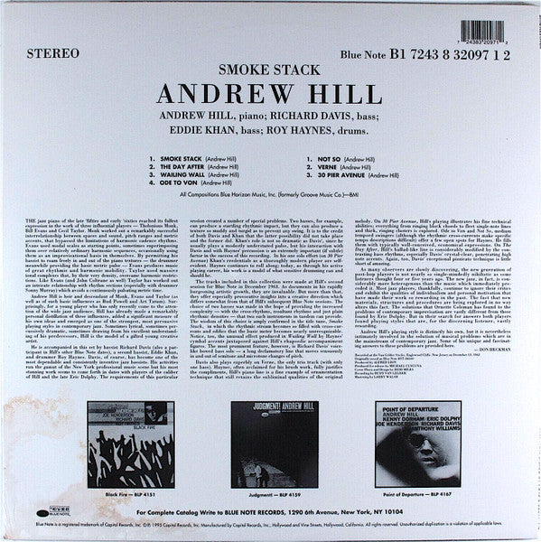 Andrew Hill : Smoke Stack (LP, Album, Ltd, RE)