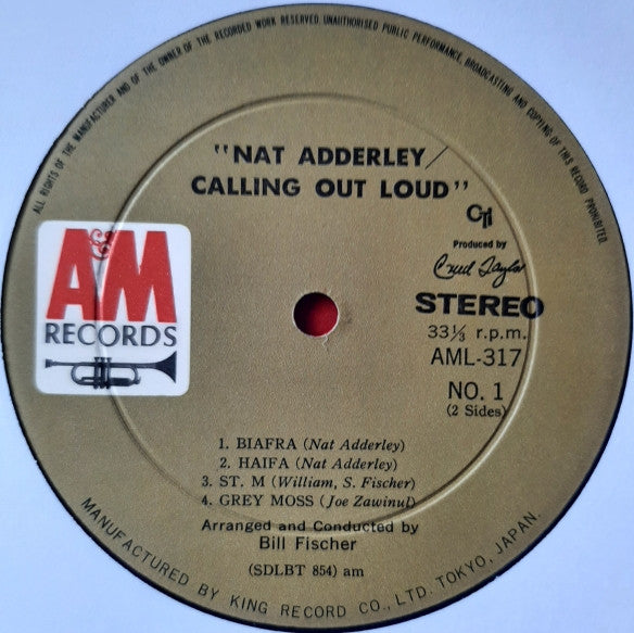 Nat Adderley : Calling Out Loud (LP, Album)