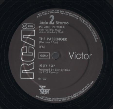 Iggy Pop : Lust For Life / The Passenger (12", Single)