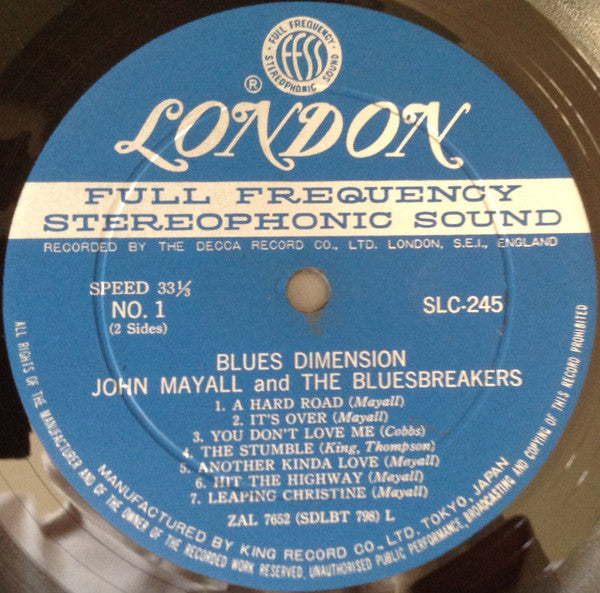 John Mayall And The Bluesbreakers* : Blues Dimension (LP, Album)