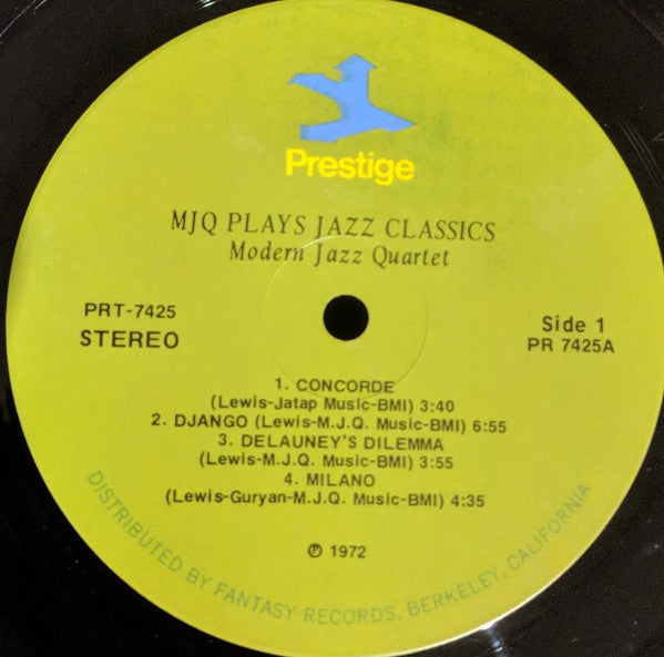 The Modern Jazz Quartet : The Modern Jazz Quartet Plays Jazz Classics (LP, Comp, RM)