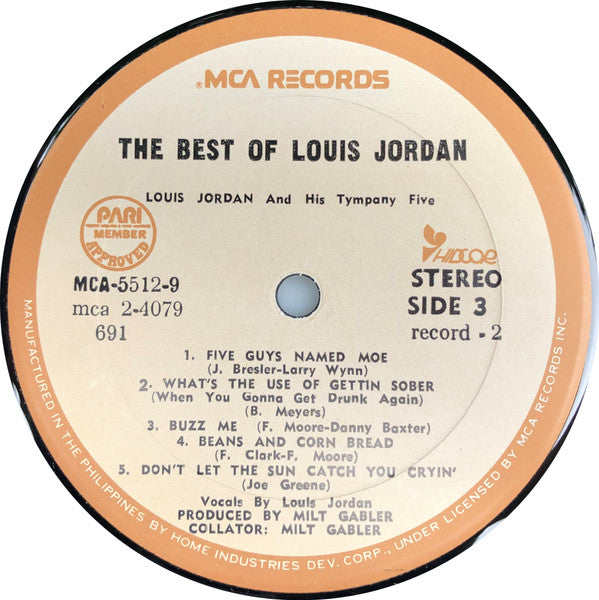 Louis Jordan And His Tympany Five : The Best Of Louis Jordan (2xLP, Comp)