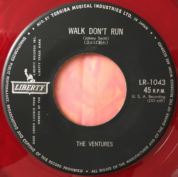 The Ventures : Walk Don't Run / Yellow Bird (7", Single, Red)