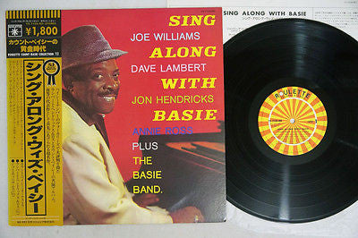 Joe Williams, Dave Lambert (3), Jon Hendricks, Annie Ross Plus The Basie Band* : Sing Along With Basie (LP, Album, RE)