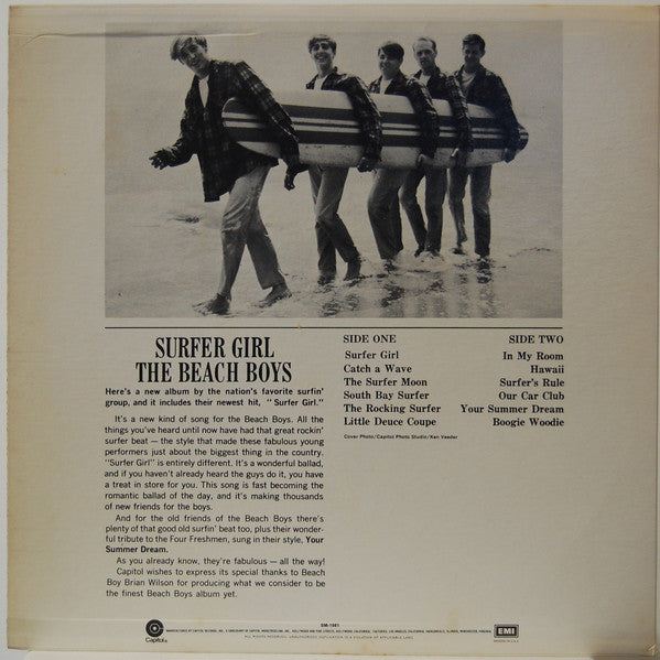 The Beach Boys : Surfer Girl (LP, Album, RE, LA )