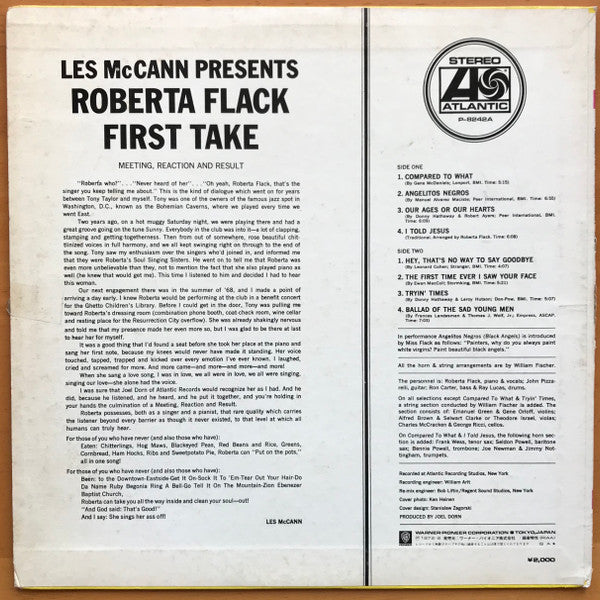 Roberta Flack : First Take (LP, Album)