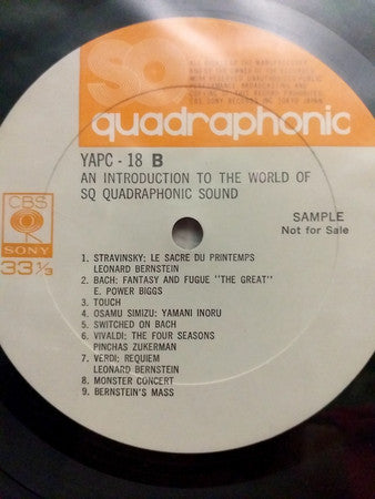 Various : An Introduction To The World Of SQ Quadraphonic Sound (LP, Comp, Quad, Mixed, Promo)