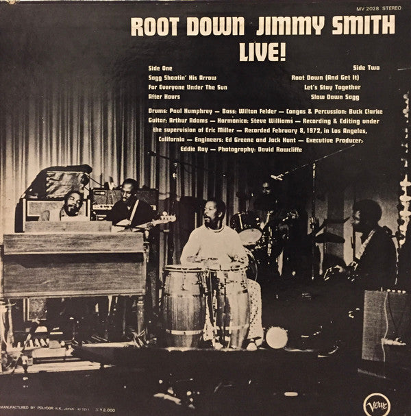Jimmy Smith : Root Down - Jimmy Smith Live! (LP, Album)