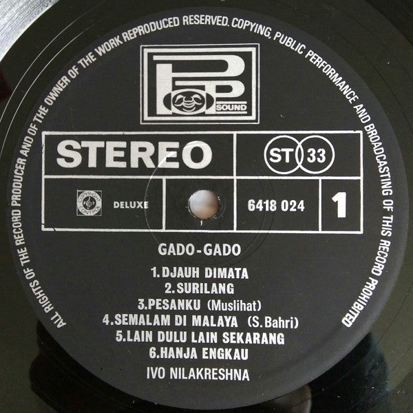 Ivo Nilakreshna : Gado Gado (LP, Album)
