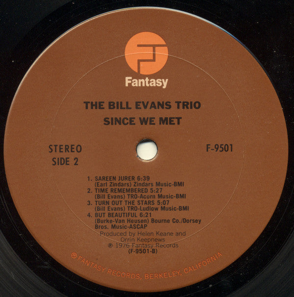 The Bill Evans Trio : Since We Met (LP, Album)