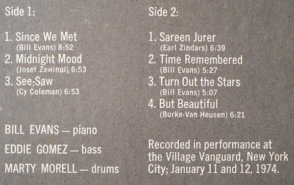 The Bill Evans Trio : Since We Met (LP, Album)
