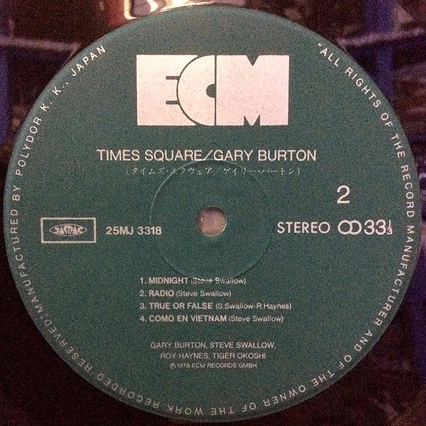 Gary Burton : Times Square (LP, Album, RE)