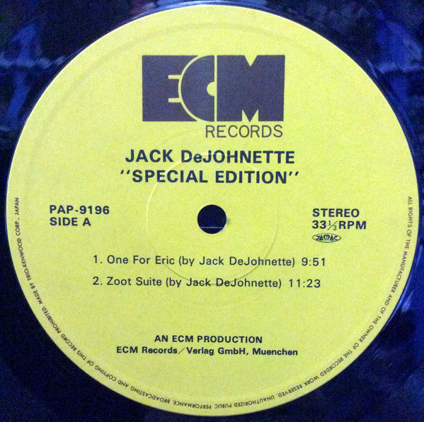 Jack DeJohnette : Special Edition (LP, Album)
