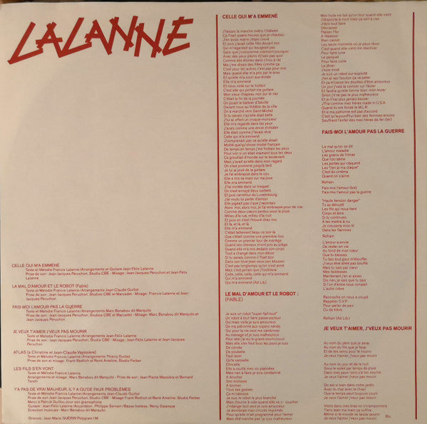 Francis Lalanne : Lalanne (LP, Album, RE)