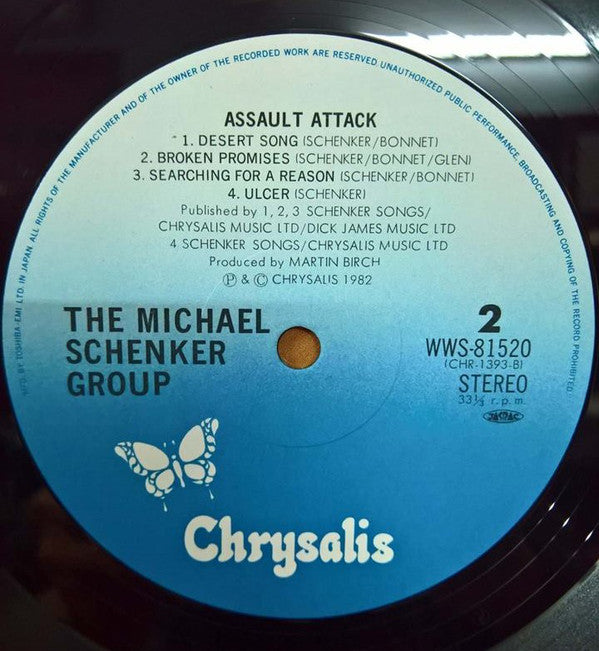 The Michael Schenker Group : Assault Attack (LP, Album, ord)
