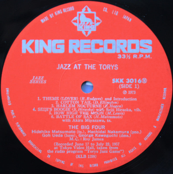 The Big Four* : Jazz At The Torys  (LP, Album, Mono, RE)