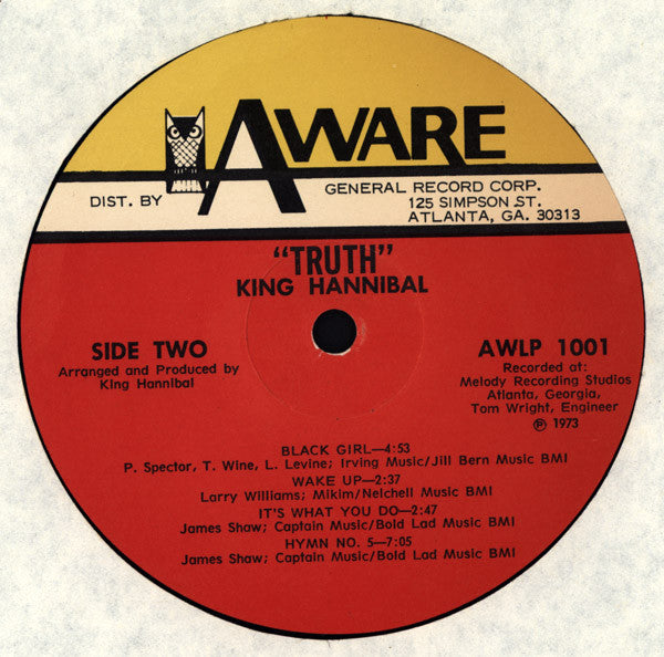 King Hannibal : Truth (LP, Album)