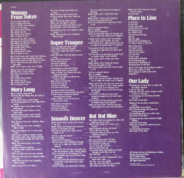 Deep Purple : Who Do We Think We Are (LP, Album, RP, Pri)