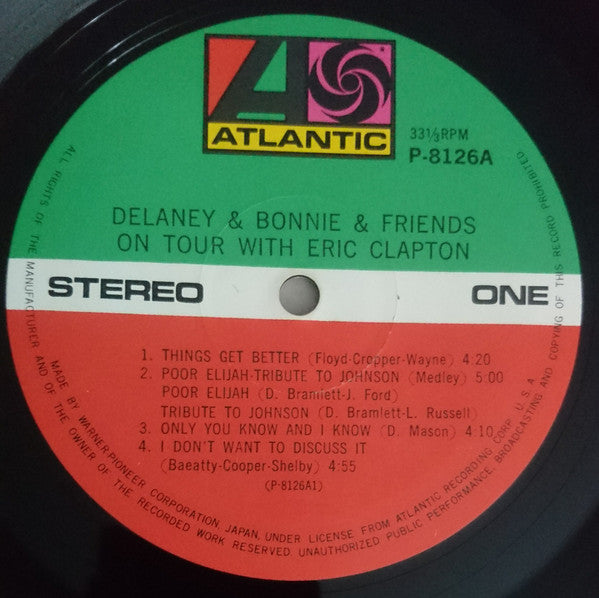Delaney & Bonnie & Friends With Eric Clapton : On Tour (LP, Album, RE)