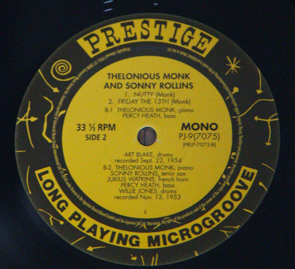 Thelonious Monk / Sonny Rollins : Thelonious Monk / Sonny Rollins (LP, Comp, Mono, RE, RM, 180)
