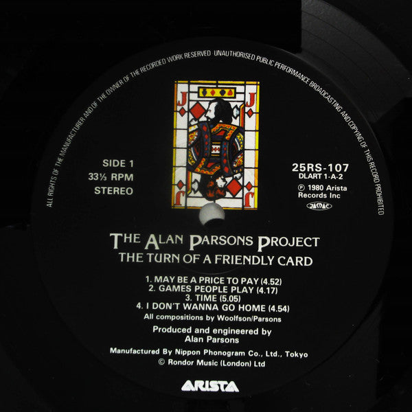 The Alan Parsons Project : The Turn Of A Friendly Card (LP, Album, RP)