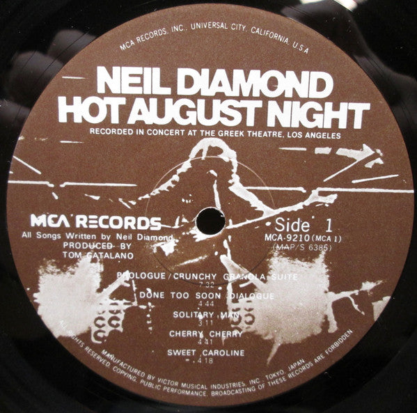 Neil Diamond : Hot August Night (2xLP, Gat)