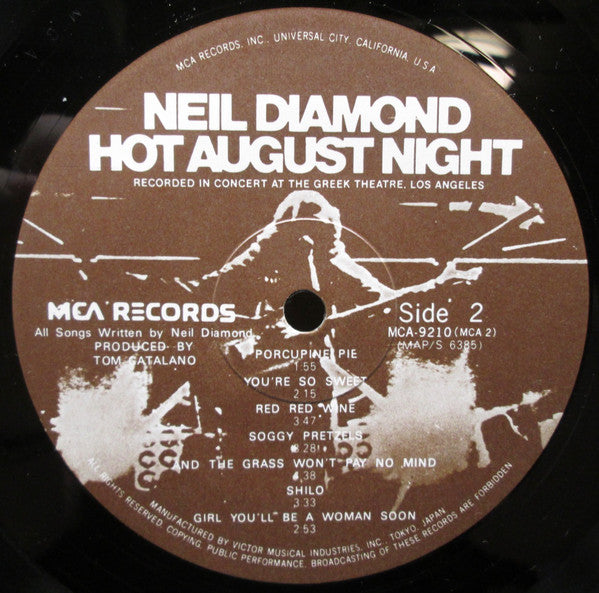 Neil Diamond : Hot August Night (2xLP, Gat)
