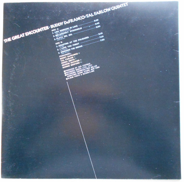 Buddy DeFranco - Tal Farlow Quintet : The Great Encounter (LP, Album, RE)