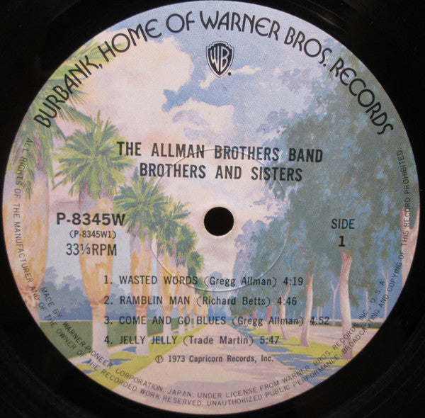 The Allman Brothers Band : Brothers And Sisters (LP, Album, RP, BLU)