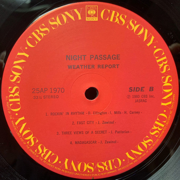 Weather Report : Night Passage (LP, Album)