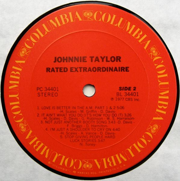 Johnnie Taylor : Rated Extraordinaire (LP, Album, Pit)