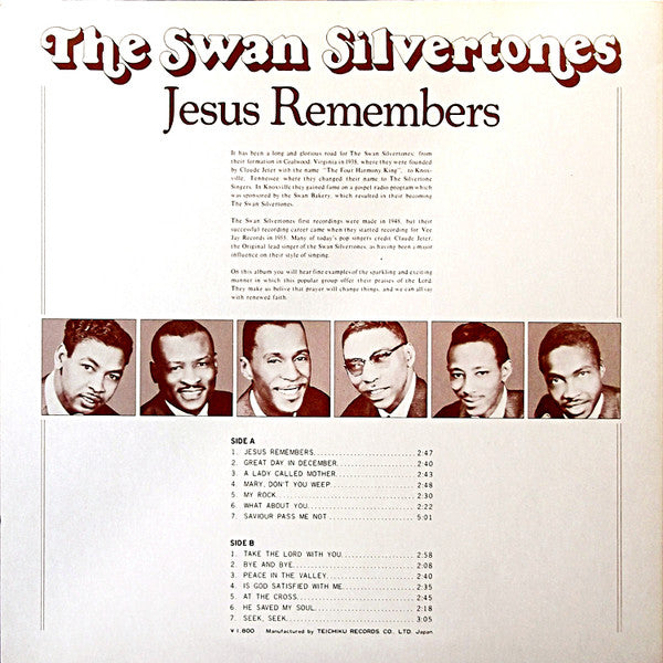 The Swan Silvertones : Jesus Remembers (LP, Comp, Mono)