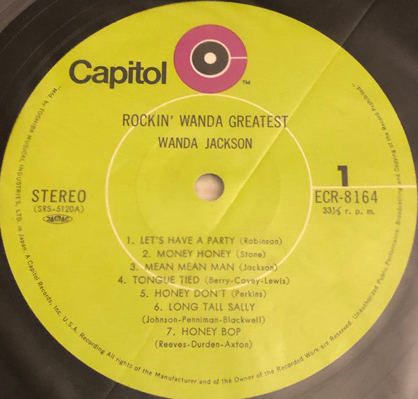 Wanda Jackson : Rockin' Wanda Greatest (LP, Comp, Mono)