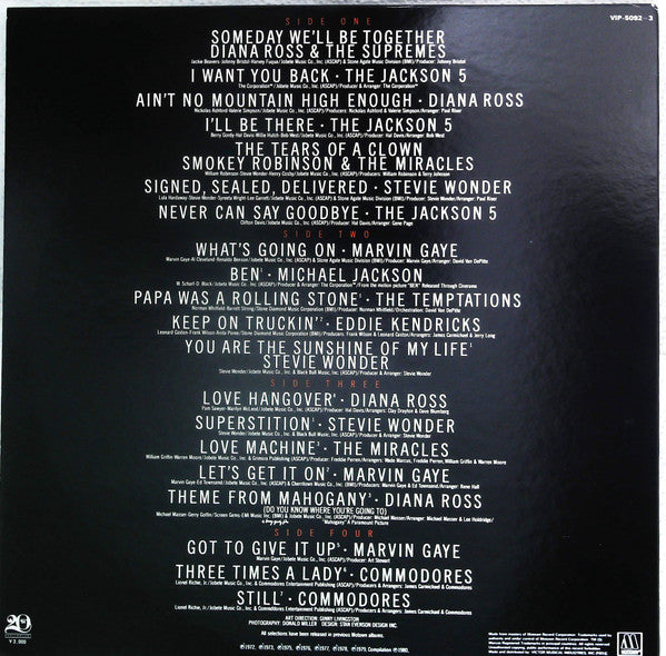 Various : 20/20 Twenty No.1 Hits From Twenty Years At Motown (2xLP, Comp)