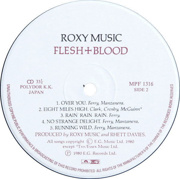 Roxy Music : Flesh + Blood (LP, Album)