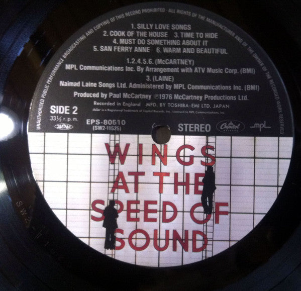 Wings (2) : Wings At The Speed Of Sound (LP, Album, RE)