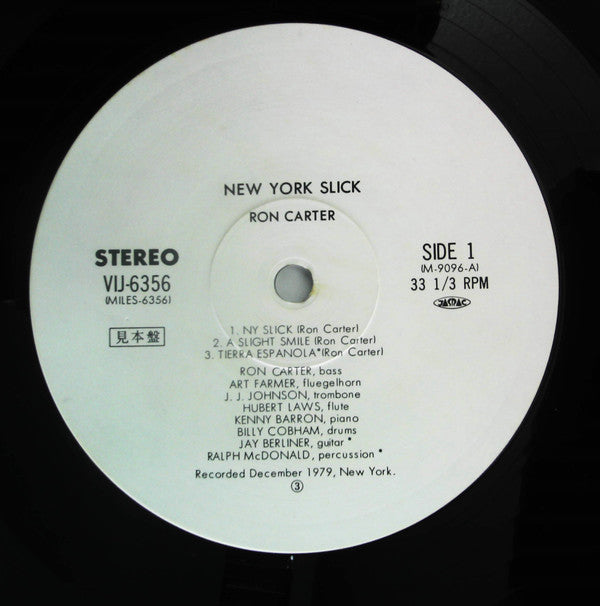 Ron Carter : New York Slick (LP, Promo)