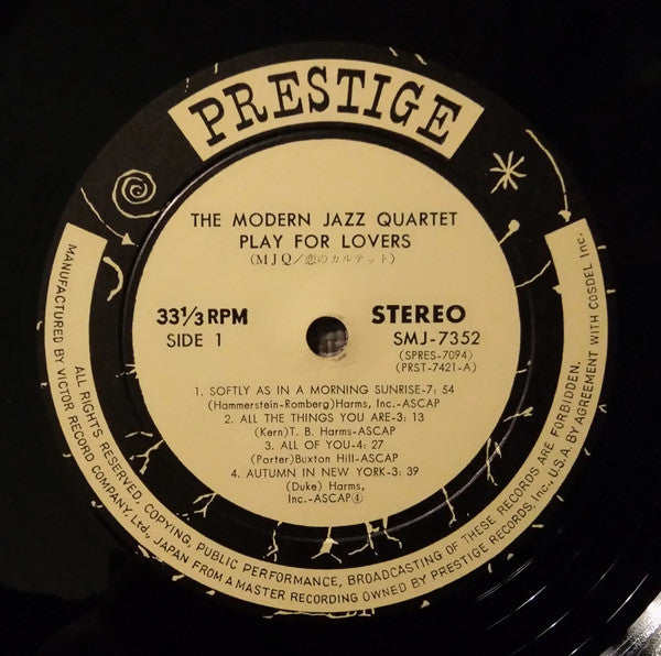 The Modern Jazz Quartet : Plays For Lovers (LP, Comp)