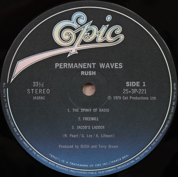 Rush : Permanent Waves (LP, Album)