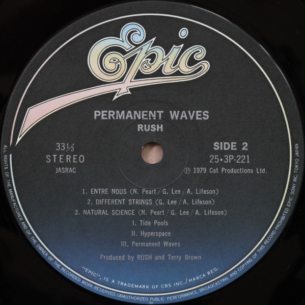 Rush : Permanent Waves (LP, Album)