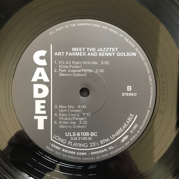 Art Farmer - Benny Golson : Meet The Jazztet (LP, Album, RE)