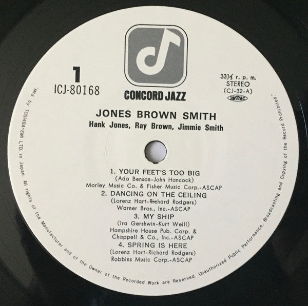 Jones*, Brown*, Smith* : Jones - Brown - Smith (LP, Album)