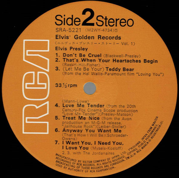 Elvis Presley : エルヴィス・プレスリー・ストーリー Vol. 1 = Elvis' Golden Records (LP, Comp, RE)