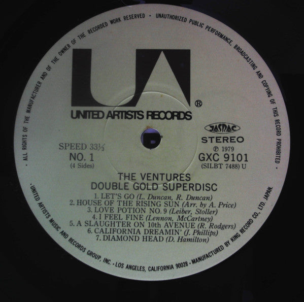 The Ventures : Double Gold Superdisc (2xLP, Comp, Ltd, Gat)