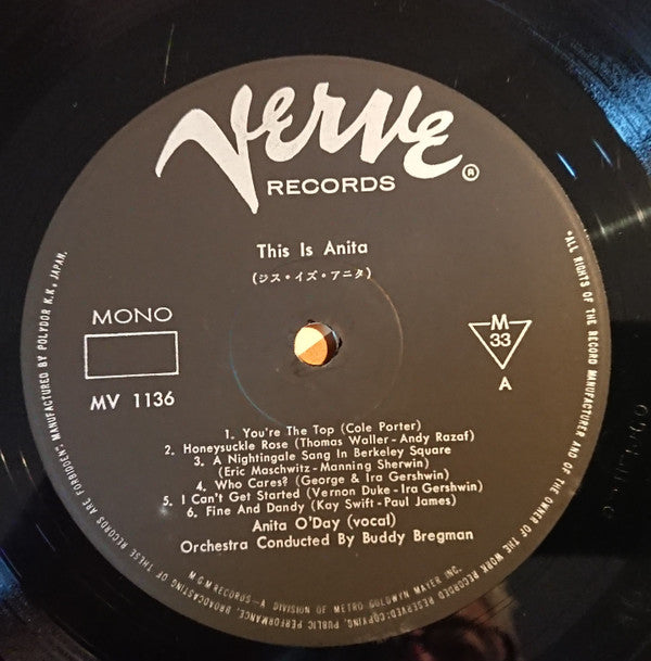 Anita O'Day : This Is Anita (LP, Album, Mono)